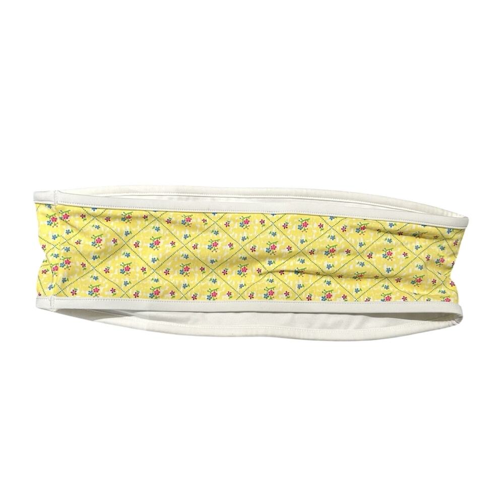 NWT Victoria's Secret Yellow Floral Strapless Bikini Top Women's size M - Picture 2 of 5